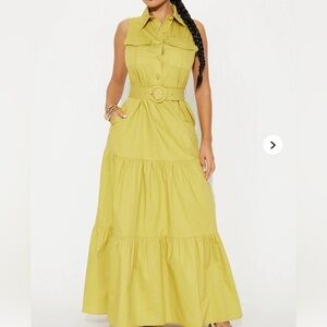 Fashion Nova Mustard Maxi Dress